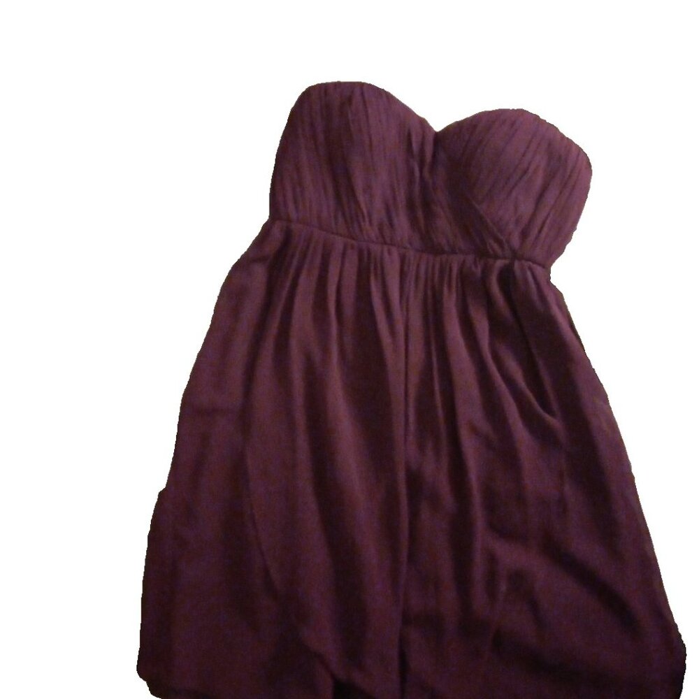 Donna Morgan Strapless Purple Elegant Formal Evening Wedding Dress Sz 6